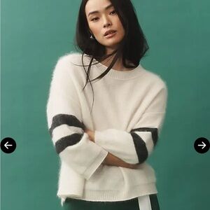 Maeve by Anthropologie Pilcro Brushed Cashmere Boxy Cropped Sweater XS